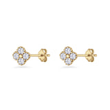 Clover Flower Stud Earrings