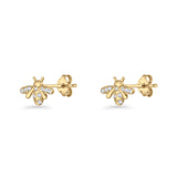 Bee CZ Stud Earrings
