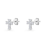 Solitaire Cross Stud Earrings