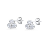 Three Stone Cartilage Stud Earrings