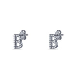 Initial B Stud Earrings