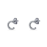 Initial C Stud Earrings