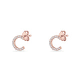 Initial C Stud Earrings