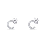 Initial C Stud Earrings