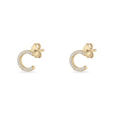 Initial C Stud Earrings