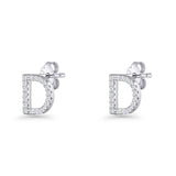 Initial D Stud Earrings