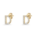Initial D Stud Earrings