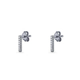 Initial I Stud Earrings