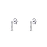 Initial I Stud Earrings