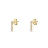Initial I Stud Earrings