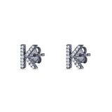 Initial K Stud Earrings