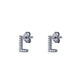 Initial L Stud Earrings