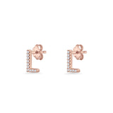 Initial L Stud Earrings