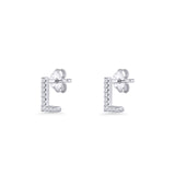 Initial L Stud Earrings
