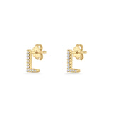 Initial L Stud Earrings