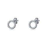 Initial O Stud Earrings