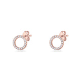 Initial O Stud Earrings