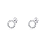Initial O Stud Earrings