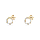 Initial O Stud Earrings