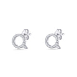 Initial Q Stud Earrings