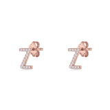 Initial Z Stud Earrings