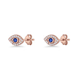 Minimalist Evil Eye Stud Earrings