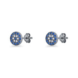 Round Evil Eye Stud Earrings
