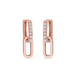 Paperclip Dangle Drop Hoop Earring