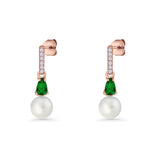 Drop Dangle CZ Stud Earrings