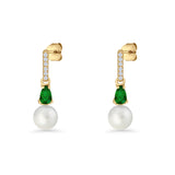 Drop Dangle CZ Stud Earrings