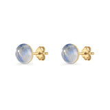 Round 7mm Lab Created Opal Solitaire Stud Earring 925 Sterling Silver