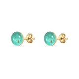 Round 7mm Lab Created Opal Solitaire Stud Earring 925 Sterling Silver