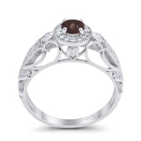 Art Deco Round Natural Stone Filigree Ring