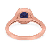 Art Deco Round Natural Stone Ring