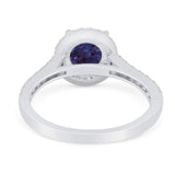 Art Deco Round Natural Stone Ring