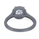 Art Deco Round Natural Stone Ring