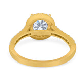 Art Deco Round Natural Stone Ring