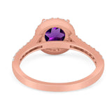 Art Deco Round Natural Stone Ring