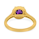 Art Deco Round Natural Stone Ring