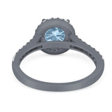 Art Deco Round Natural Stone Ring