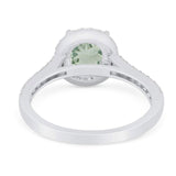 Art Deco Round Natural Stone Ring