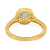 Art Deco Round Natural Stone Ring