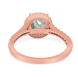 Art Deco Round Natural Stone Ring