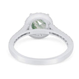 Art Deco Round Natural Stone Ring