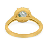 Art Deco Round Natural Stone Ring
