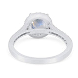 Art Deco Round Natural Stone Ring