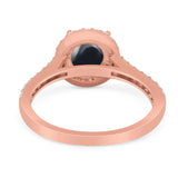 Art Deco Round Natural Stone Ring