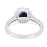 Art Deco Round Natural Stone Ring