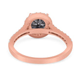 Art Deco Round Natural Stone Ring