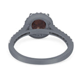 Art Deco Round Natural Stone Ring